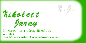 nikolett jaray business card